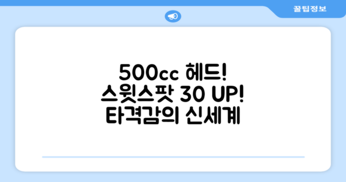 500cc 대형 헤드, 30% 스윗스팟 확대