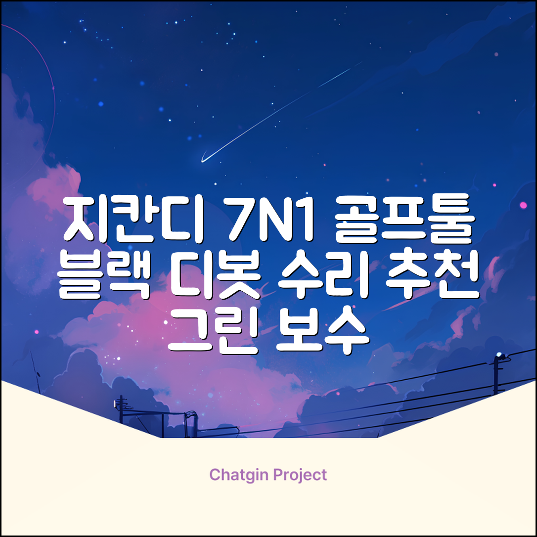 지칸디 골프 7N1 디봇툴 그린보수기 디봇수리기, 1개, 블랙 추천 리뷰