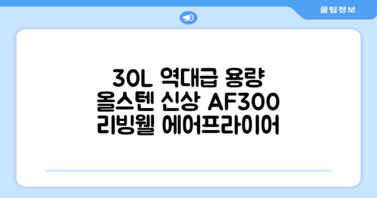 [최신형]리빙웰 30L 특대용량 신제품 올스텐 에어프라이어 AF300 추천 리뷰