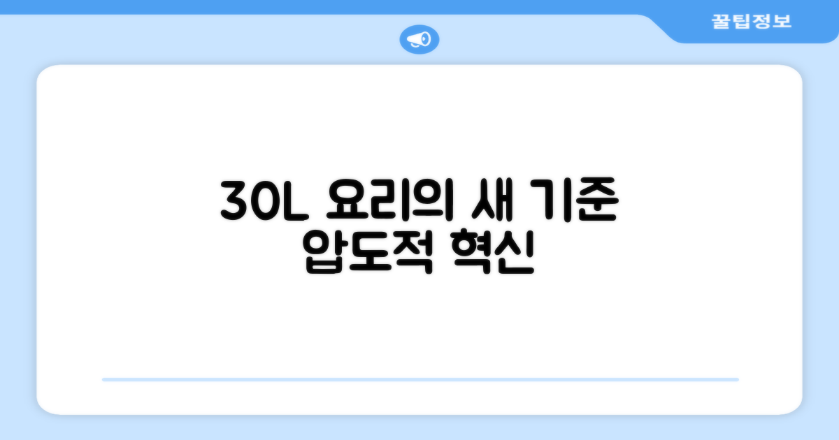 30L, 요리의 새로운 기준