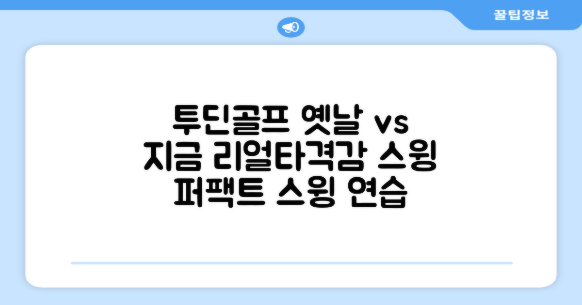 투딘골프 리얼타격감 퍼팩트 스윙트레이너, 스윙 연습기, 옛날과 지금