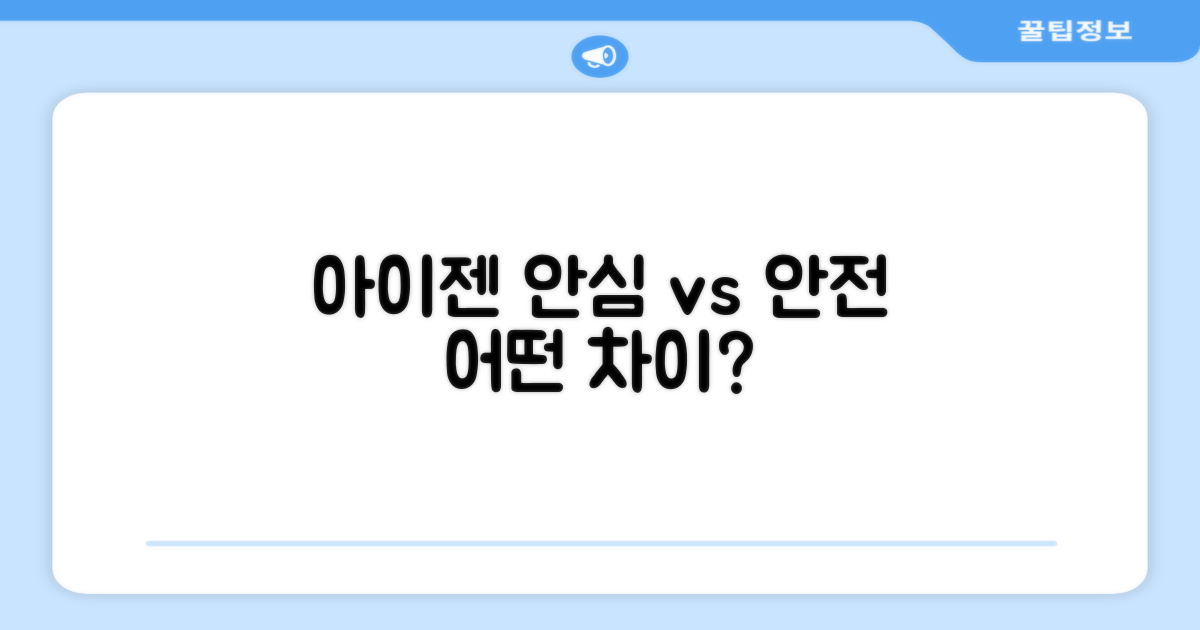 아이젠, 안심과 안전 비교