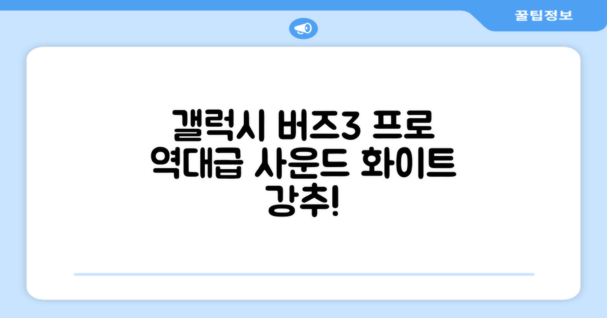 삼성전자 갤럭시 버즈3 프로 블루투스 이어폰, SM-R630N, 화이트 추천 리뷰
