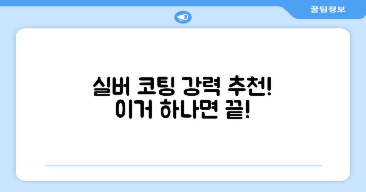 실버코팅 1개 추천