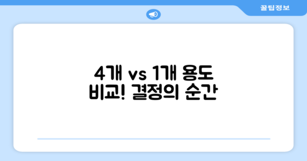 4개 vs 1개: 사용 목적 비교