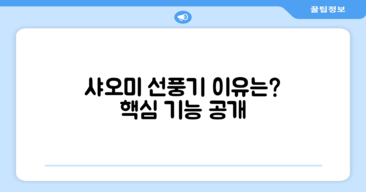 샤오미 선풍기, 왜 추천할까