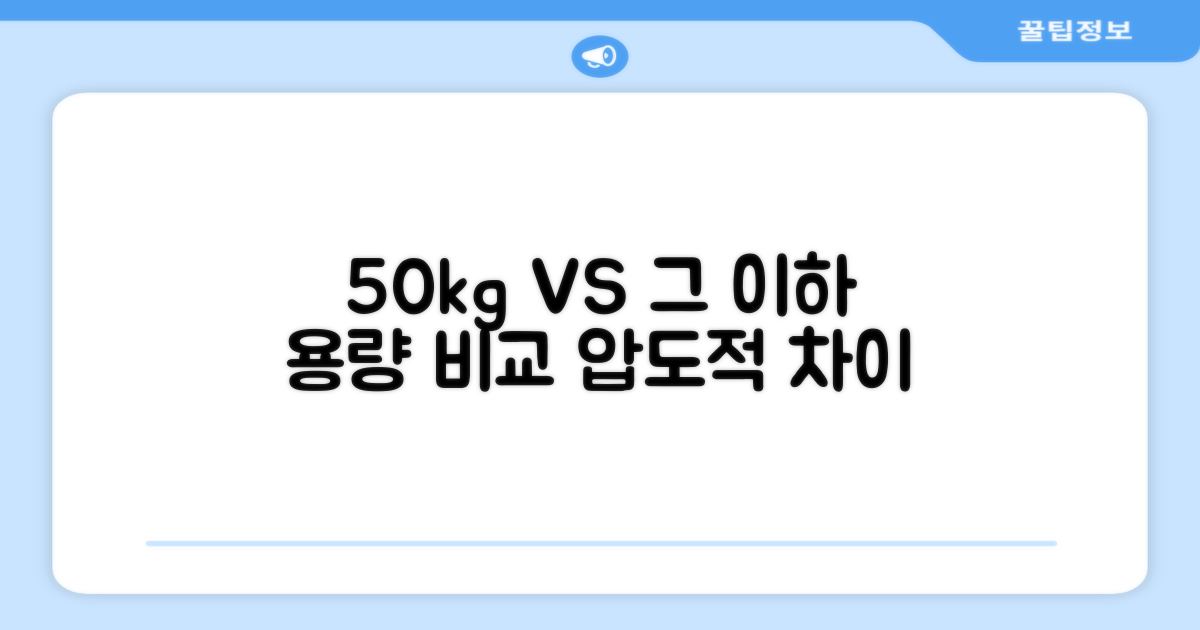 50kg vs 그 이하 용량
