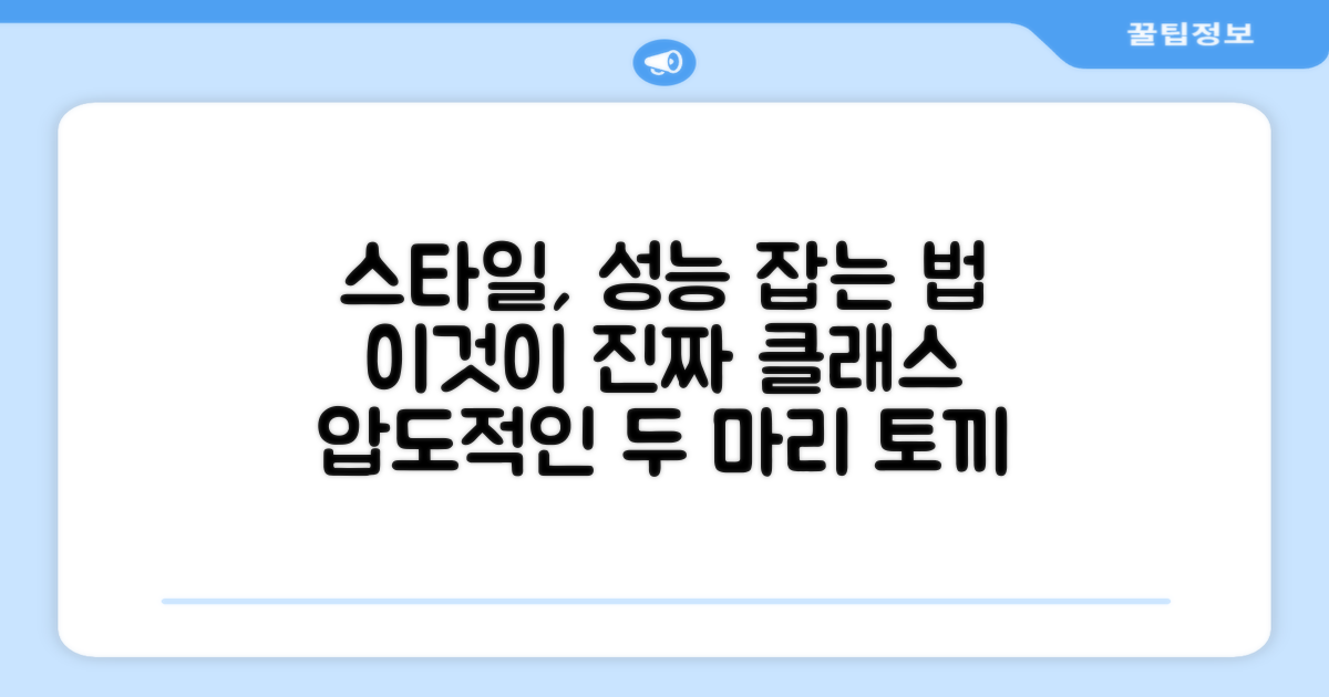 스타일과 퍼포먼스를 동시에