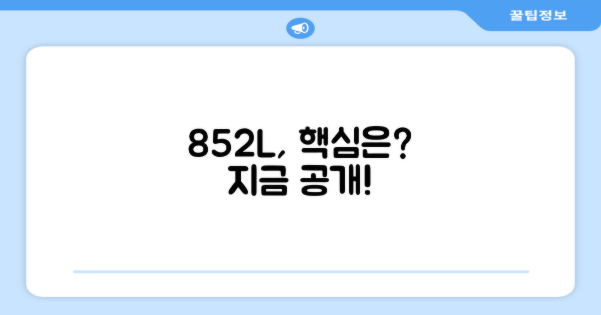 852L, 어떤 점이 특별할까?