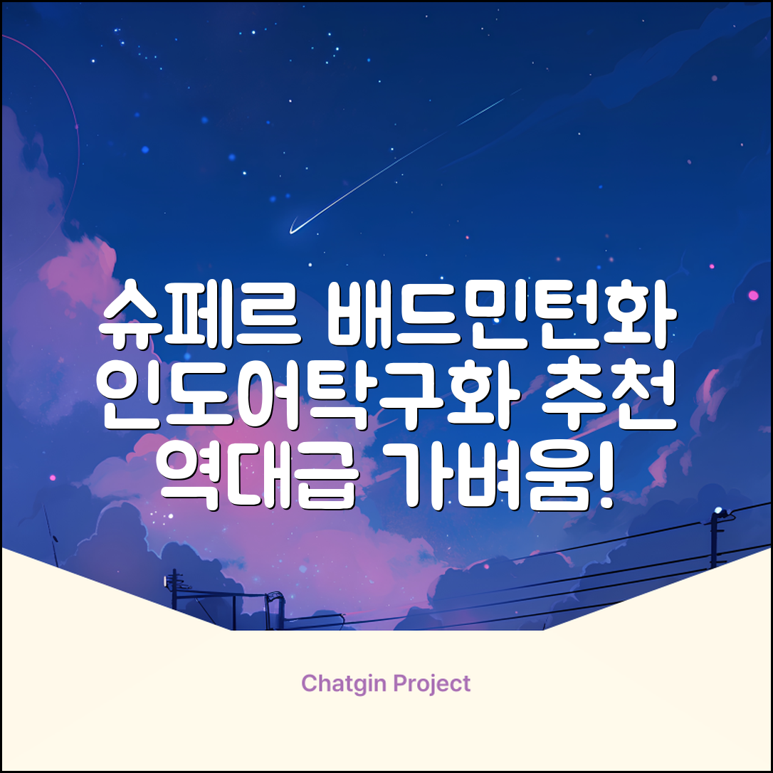 슈페르 가벼운 배드민턴화 인도어화 탁구화 추천 리뷰