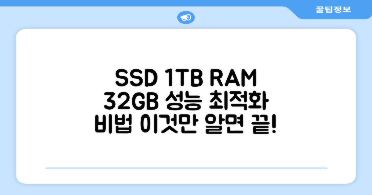 1TB SSD, 32GB RAM, 최적화란