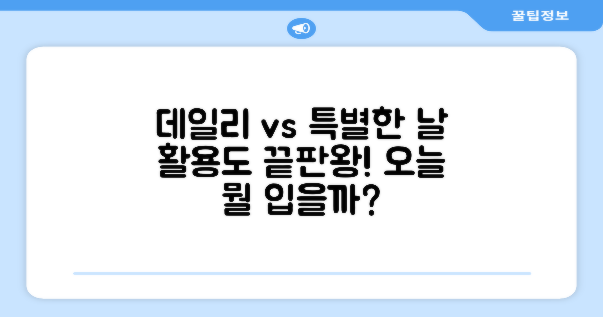 활용도: 데일리 vs 특별한 날