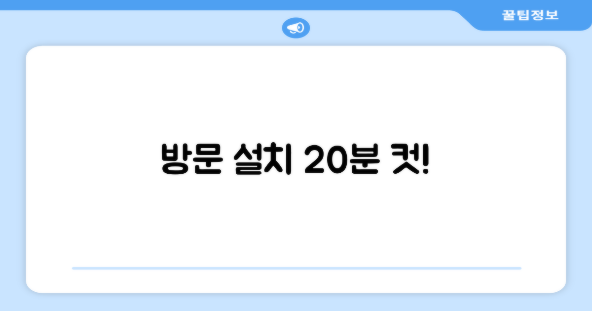 방문설치, 20분 내 완료