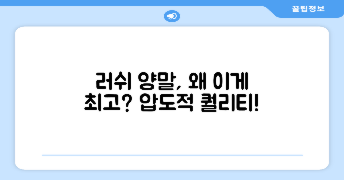 러쉬 양말, 왜 최고일까?