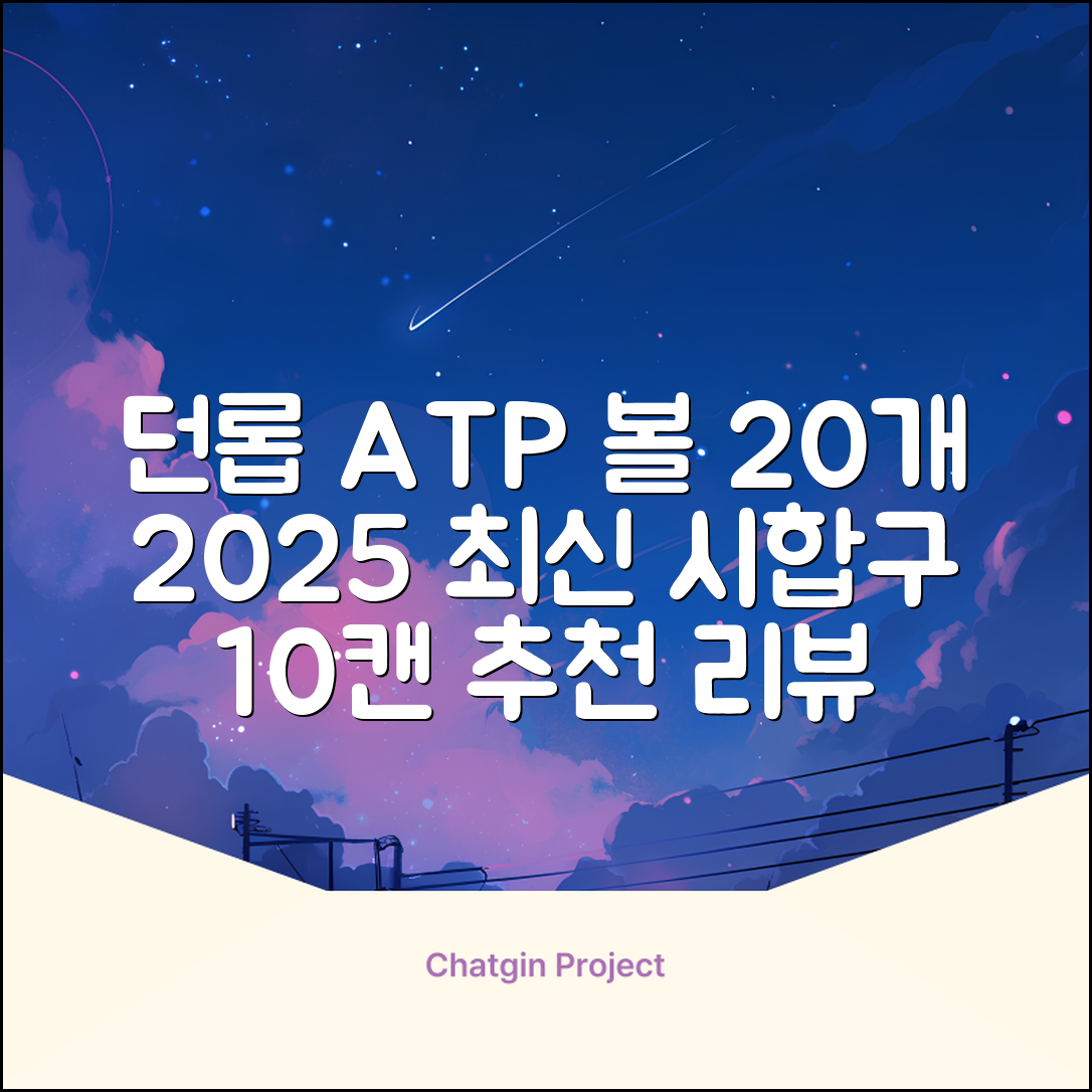 2025 던롭 ATP 테니스공 10캔 (20볼) 시합구, 던롭 ATP볼 10캔 (20볼), 10세트 추천 리뷰