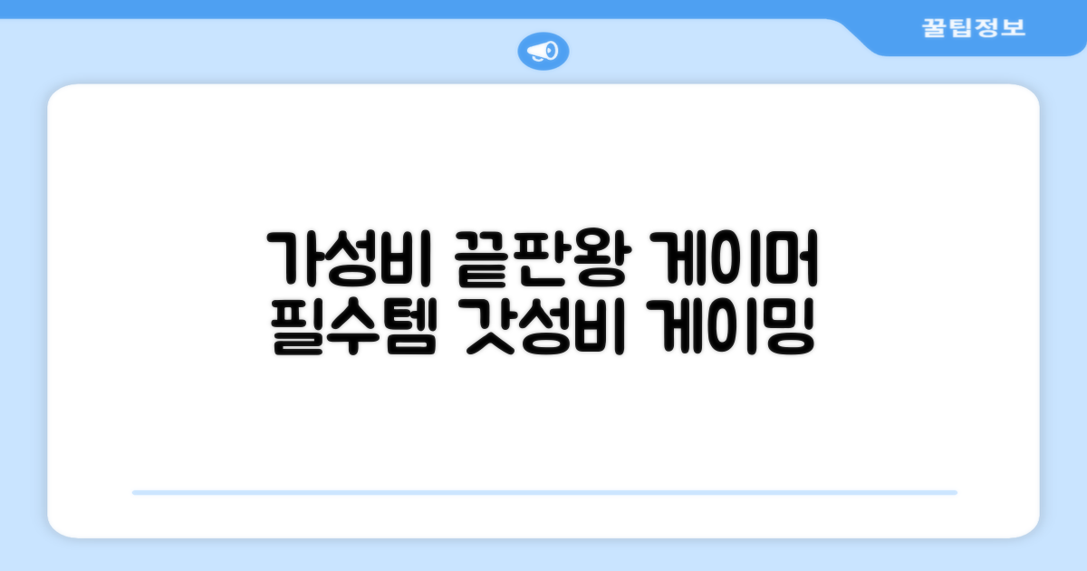 가성비 게이머의 선택