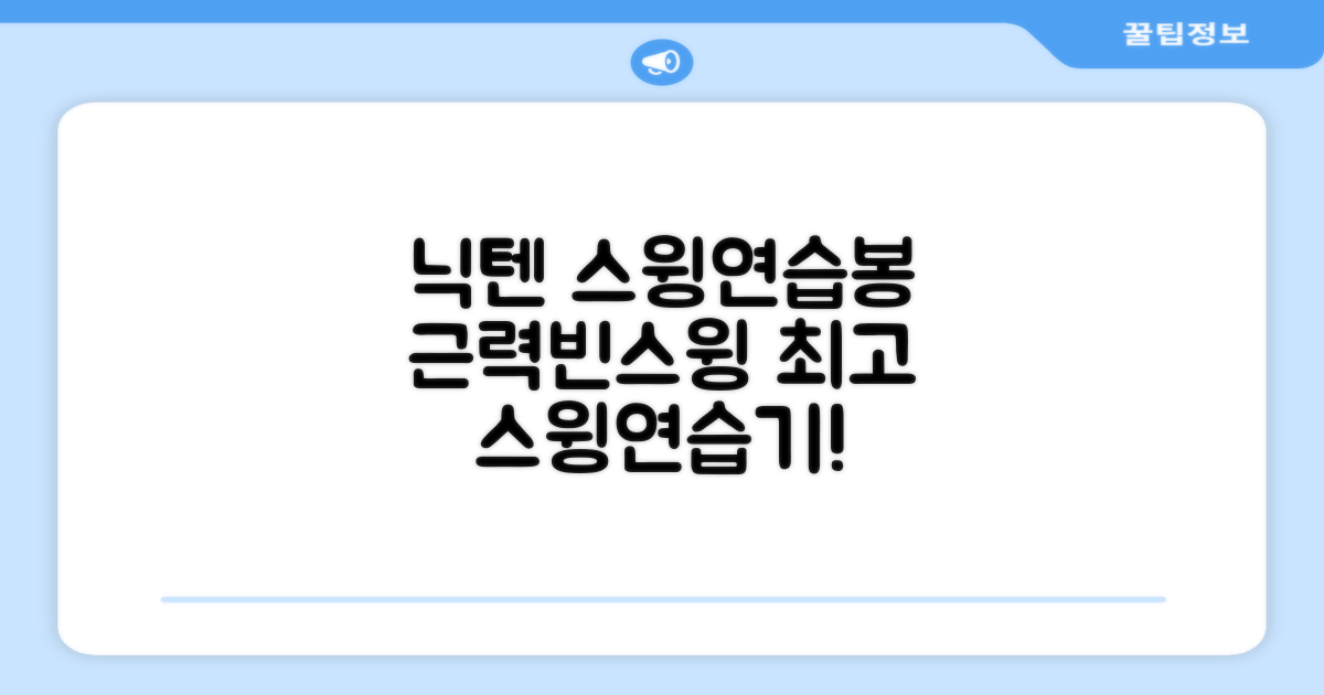 닉텐 배드민턴 스윙연습봉 - 근력강화 및 빈스윙연습, 1개, 스윙연습기 추천 리뷰
