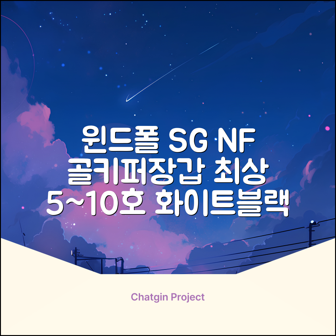 윈드폴스포츠 SG NF 축구 골키퍼장갑 5호-10호, 윈드폴스포츠 SG NF 골키퍼장갑 화이트 블랙, 1개 추천 리뷰