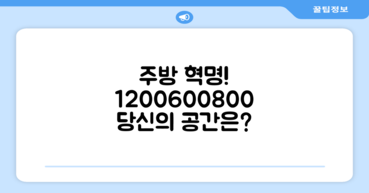 1200*600*800, 당신의 주방엔?