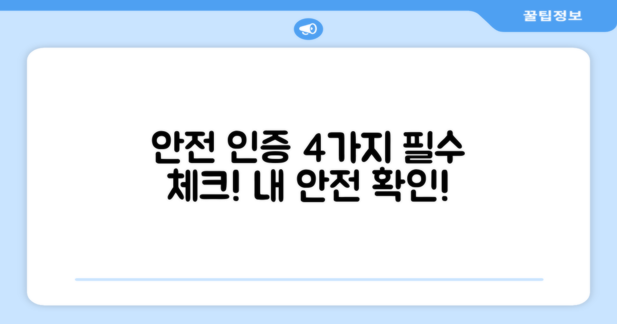 4가지 안전성 인증 검토