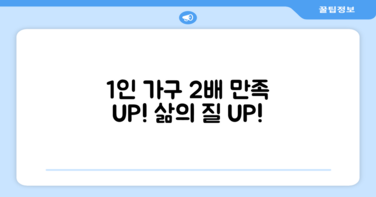 1인 가구 2배 만족
