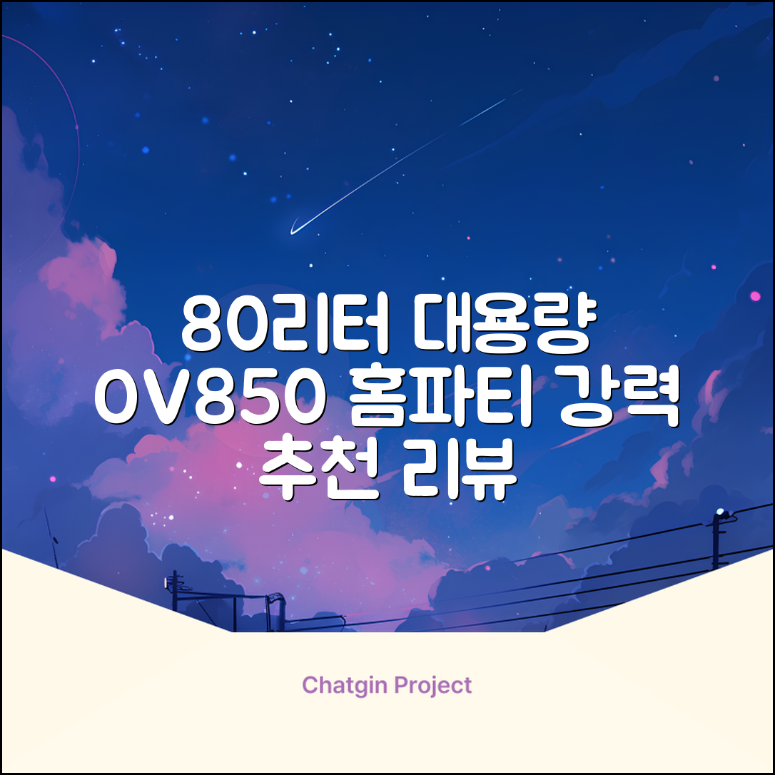 리빙웰 업소용 홈파티용 초대용량 80리터 OV850, 상품명 표기 추천 리뷰