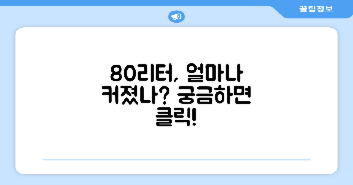 80리터, 얼마나 커졌을까?