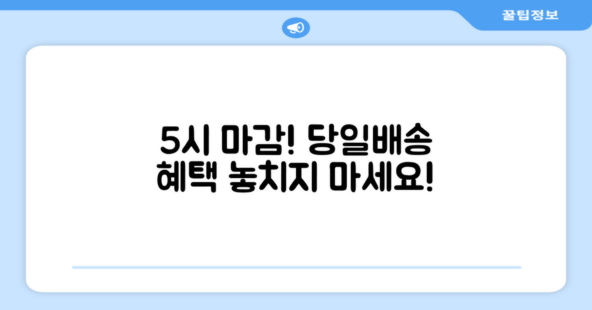 5시건 당일배송 혜택