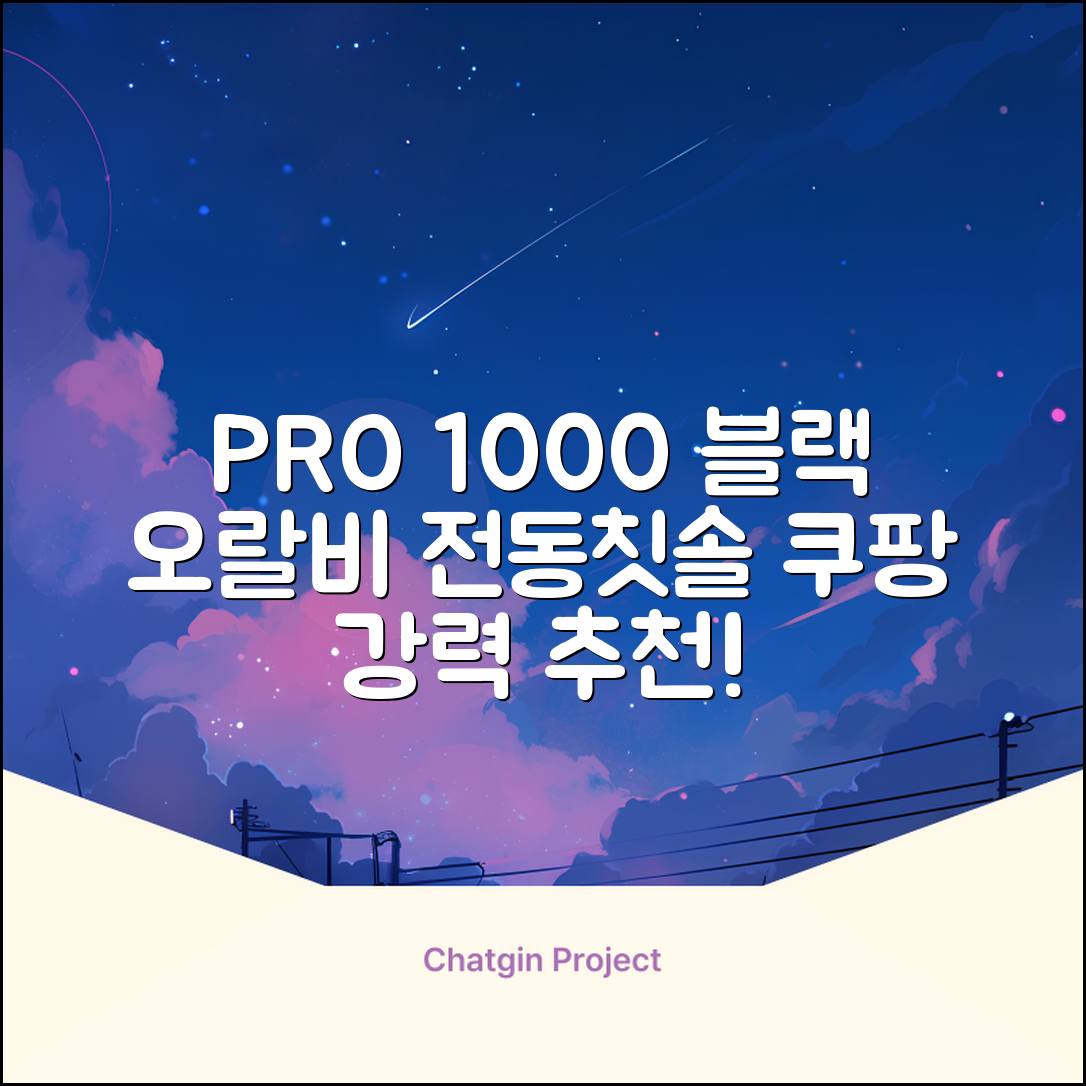 오랄비 전동칫솔, PRO 1000, 블랙, 1개 추천 리뷰