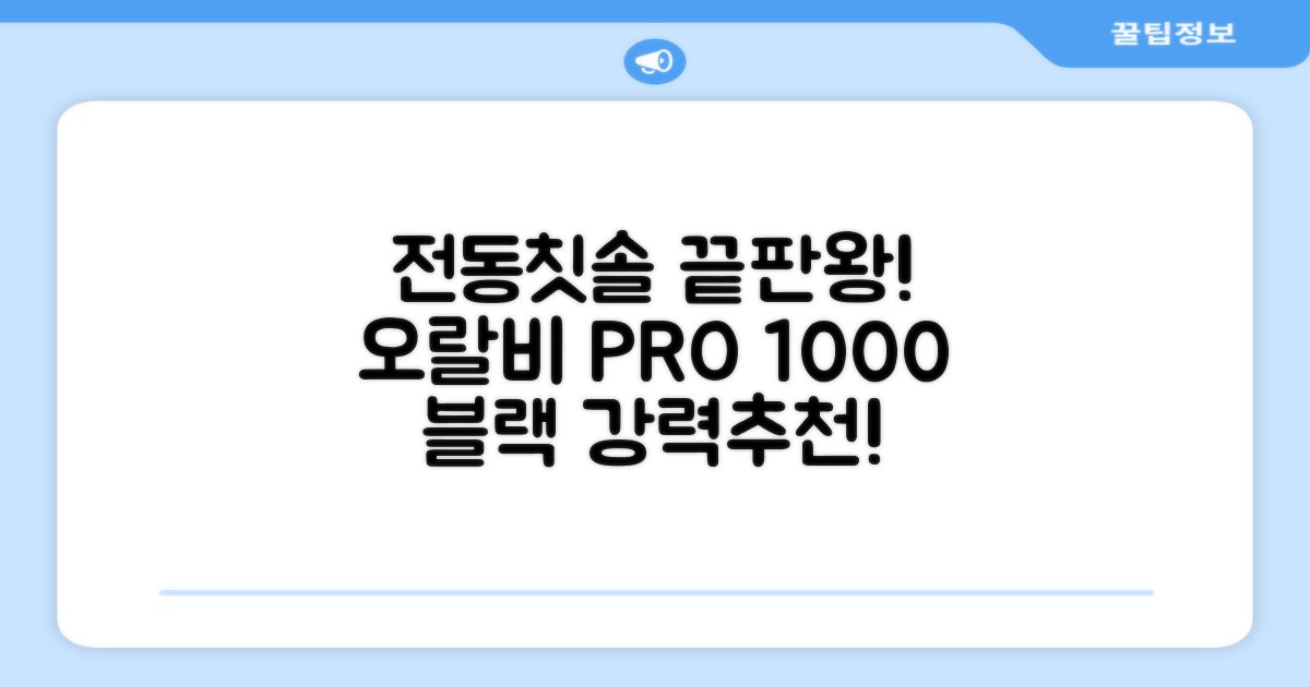 오랄비 전동칫솔, PRO 1000, 블랙, 1개 추천 리뷰