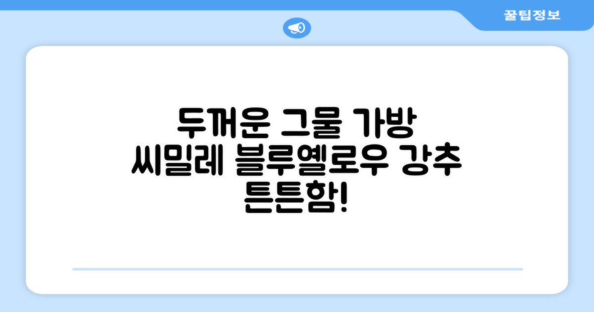 씨밀레 두꺼운 그물 공 가방, 블루 + 옐로우, 1개 추천 리뷰
